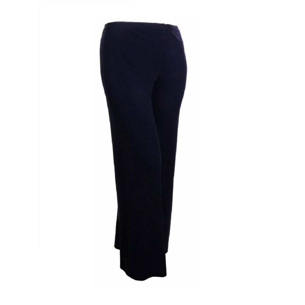 Sutton Studio Womens Wide Leg Trouser Pants Misses - Navy